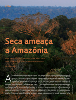 Seca ameaça a Amazônia - Revista Pesquisa FAPESP