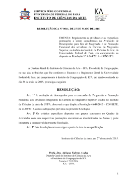 Resolu&ccedil;&atilde;o ICA N&ordm; 011 / 2015 Progress&atilde;o Funcional