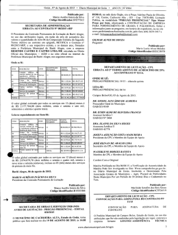 publica&ccedil;&atilde;o grama - Prefeitura de Cachoeira Alta