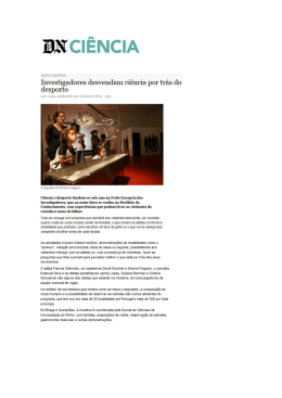 Investigadores desvendam ci&ecirc;ncia por tr&aacute;s do desporto