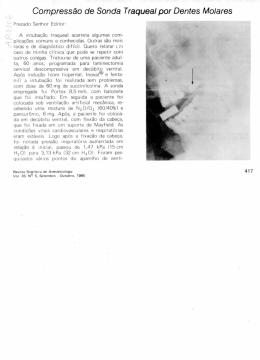 Compressão de Sonda Traqueal por Dentes Mo/ares