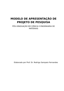 modelo de apresentação de projeto de pesquisa - Unifal-MG