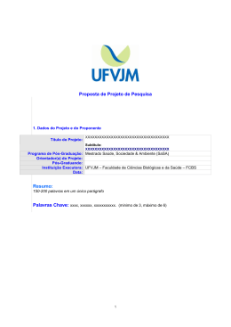 Modelo projeto de pesquisa UFVJM