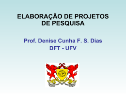 ELABORA&Ccedil;&Atilde;O DE PROJETOS DE PESQUISA