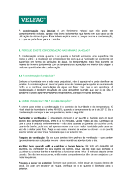 Este PDF explica como e porque &eacute; que ocorre a condensa&ccedil;&atilde;o e o