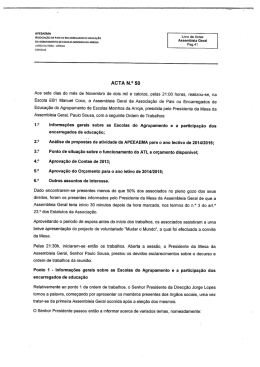 Acta Assembleia Geral 07/11/2014