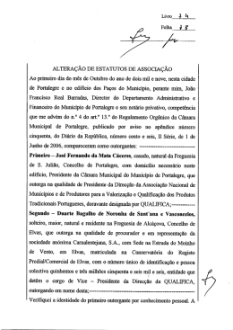1ª alteração aos Estatutos