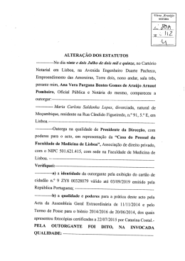 ALTERA&Ccedil;&Atilde;O DOS ESTATUTOS - Faculdade de Medicina da