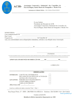 Ficha de Inscri&ccedil;&atilde;o