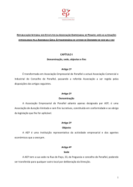 Estatutos AEP - Associa&ccedil;&atilde;o Empresarial de Penafiel