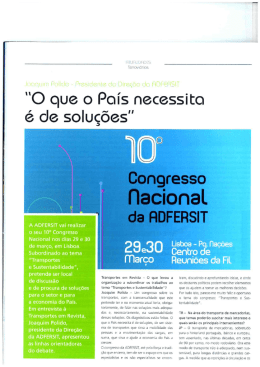 O que o País necessita é de Soluções