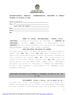 Rescis&oacute;ria - Defensoria P&uacute;blica do Estado do Par&aacute;
