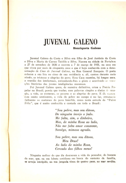 JUVENAL GALENO - Academia Cearense de Letras