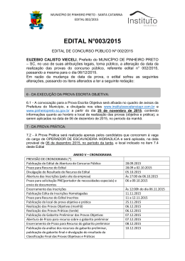 Primeira Retifica&ccedil;&atilde;o Edital Abertura