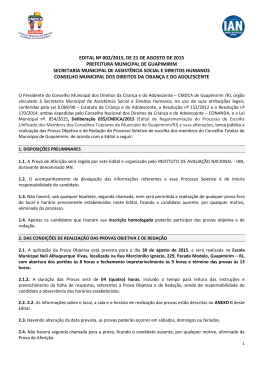 EDITAL N&ordm; 002/2015, DE 21 DE AGOSTO DE 2015