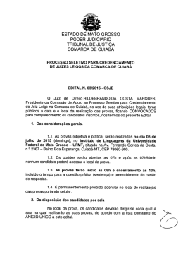 EDITAL N. 03/2015 - CSJE - Convocação Para as Provas Objetiva e