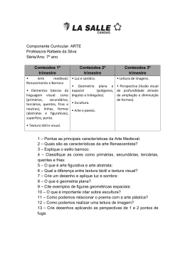 Arte - 7&ordm; ano - Prof. Rafaela
