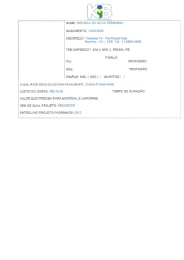 NOME: RAFAELA DA SILVA PESSANHA NASCIMENTO: 14/03