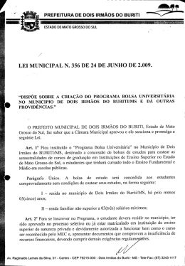 “DISPÕE SOBRE A CRIAÇÃO DO~ PROGRAMA BOLSA