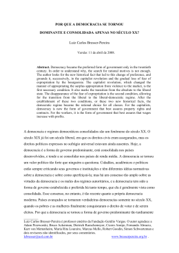 ______ POR QUE A DEMOCRACIA SE TORNOU