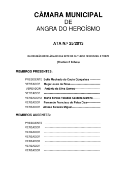 Fazer - C&acirc;mara Municipal de Angra do Hero&iacute;smo