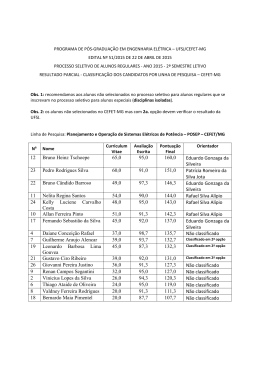 Resultado Parcial CEFET-MG