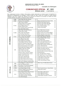 Nº 3 - Afastamento dos Quadros de Árbitros