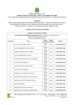 Anexo 5: resultado preliminar do processo seletivo