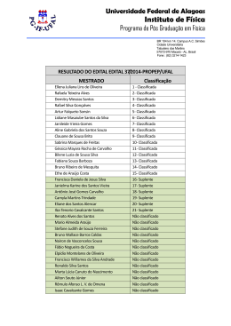 Resultado Final - Retificado - Universidade Federal de Alagoas