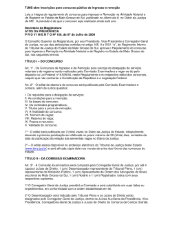 TJMS abre inscrições para concurso público de ingresso e remoção