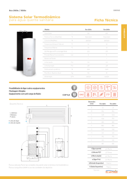 Sistema Solar Termodinâmico para água quente sanitária