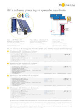 Kits solares para &aacute;gua quente sanit&aacute;ria - IS