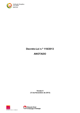 Decreto-Lei n.&ordm; 118/2013 ANOTADO