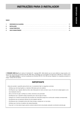 INSTRUÇÕES PARA O INSTALADOR