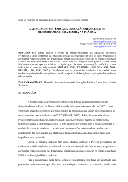 A abordagem Sist&ecirc;mica na Educa&ccedil;&atilde;o Brasileira: os