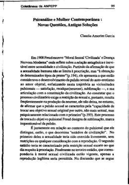 Psicanálise e Mulher Contemporânea : Novas Questões, Antigas