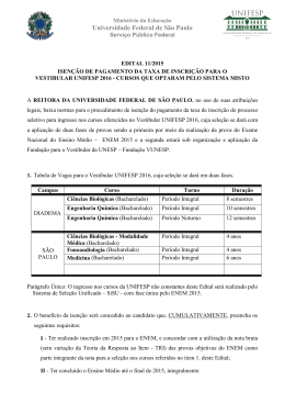 VESTIBULAR UNIFESP 2008