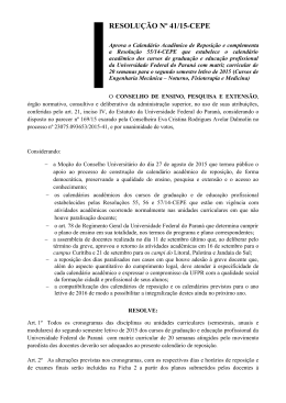 RESOLUÇÃO Nº 41/15-CEPE - Universidade Federal do Paraná