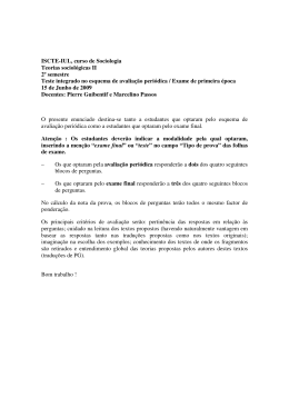 o enunciado do exame de primeira &eacute;poca