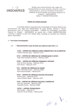 Elei&ccedil;&atilde;o para preenchimento das vagas dos