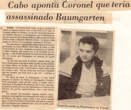 Cabo aponta Coronel que teria assassinado Baumgarten