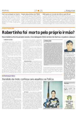 Robertinho foi morto pelo pr&oacute;prio irm&atilde;o?