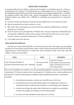 QUEM PODE SE ESCREVER: O presente edital tem por objeto, a