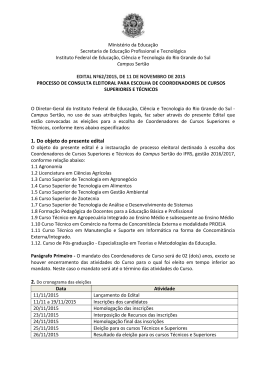 1. Do objeto do presente edital