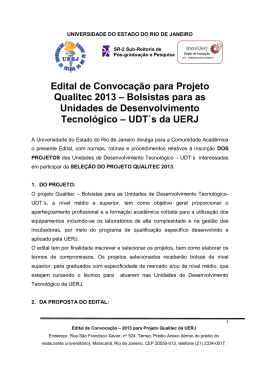 Edital Qualitec 2013 - Sub-Reitoria de Pós