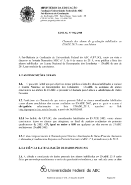 MINISTÉRIO DA EDUCAÇÃO EDITAL Nº 012/2015 - Prograd