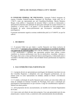 Edital de Chamada Pública do CFP nº 004/2015