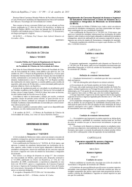 Edital - Faculdade de Ciências da Universidade de Lisboa