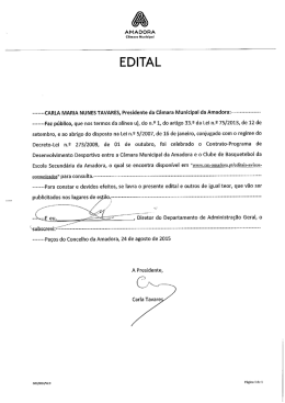 EDITAL - Câmara Municipal da Amadora