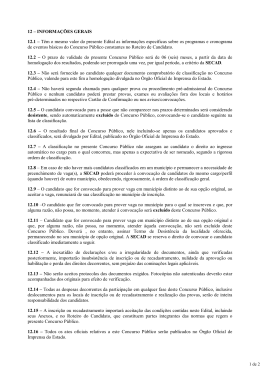Informações Complementares